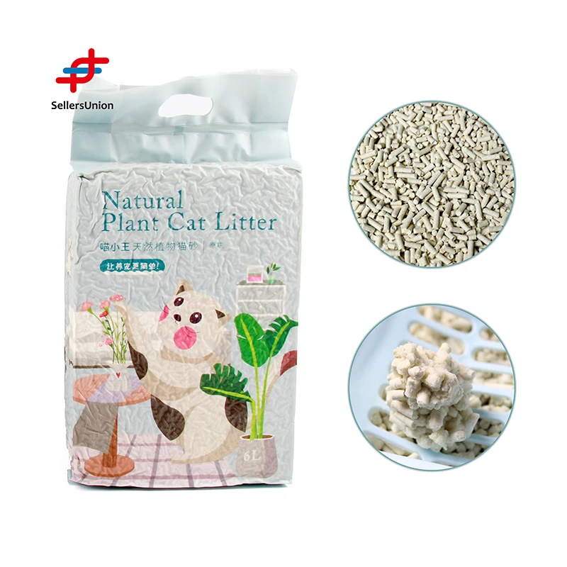 

Tofu Natural Plant Cat Litter Eco Friendly Flushable Ultra Clumping Multi-Cat Litter For Cat, Off white