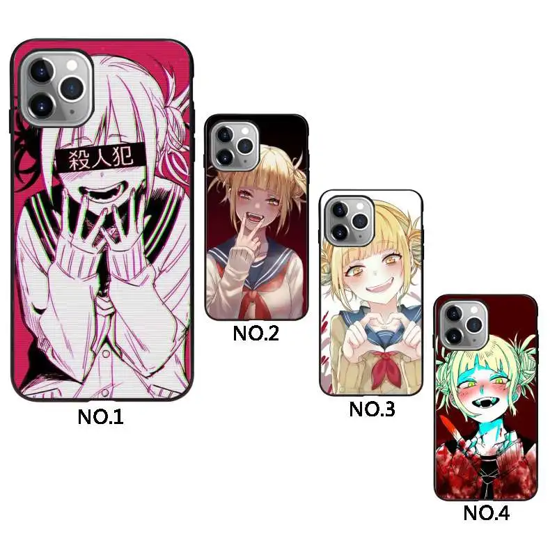 

Anime Himiko Toga black back cover phone case for iphone 12