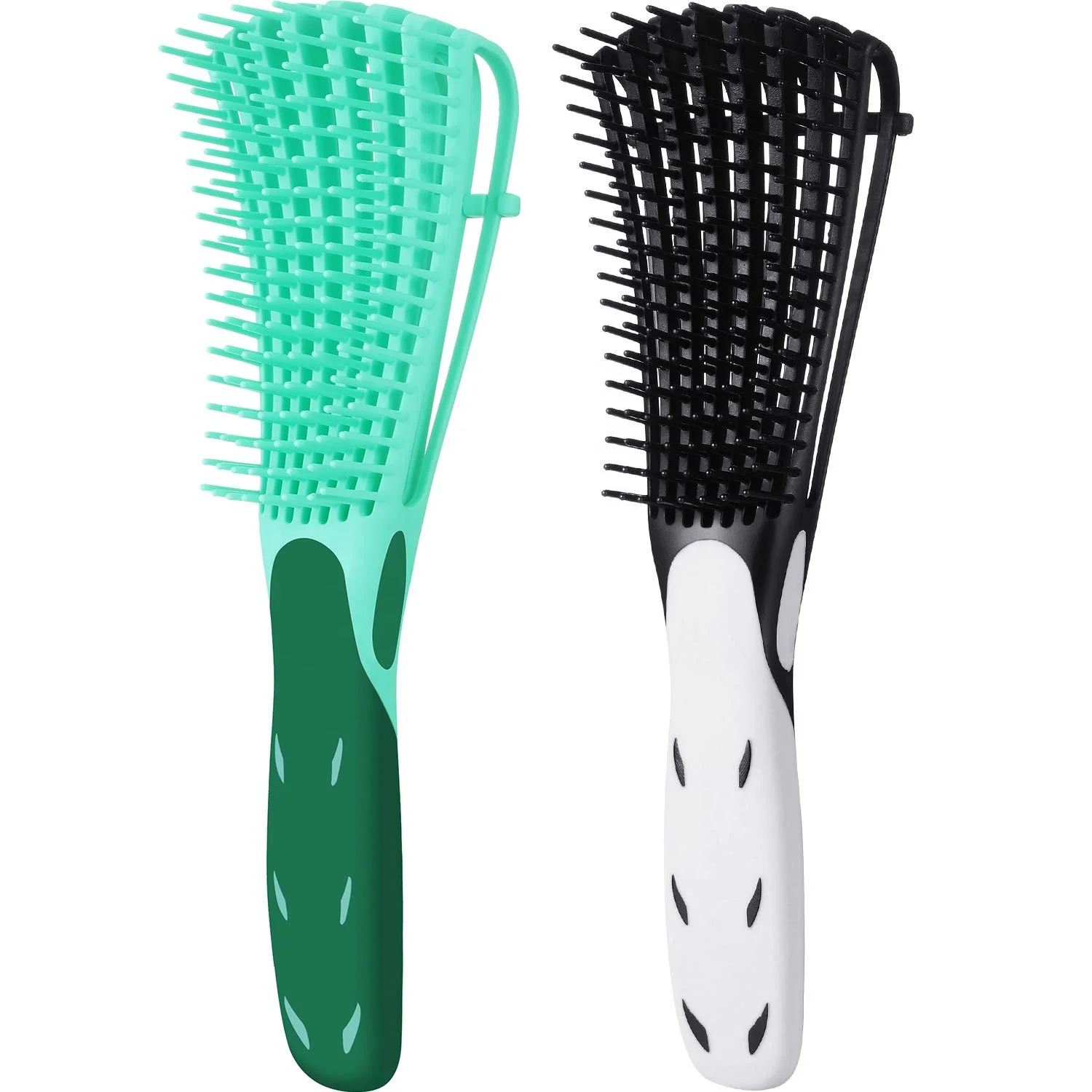 

Customized color hot selling soft rubber handle flexible teeth detangling hair brush vent hair brush wet detangler