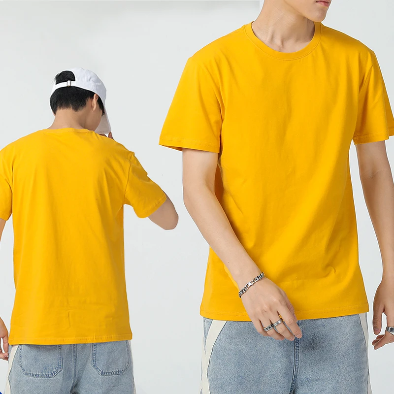 

Sublimation 190 Grams Custom Design Logo Colors Printed Round Neck Short Sleeve Solid Blank Men T Shirt, Customized colors