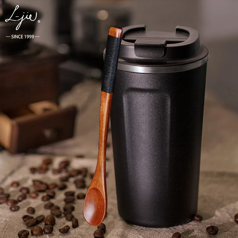 

Custom Reusable Travel Stainless Steel Double Wall 350ml Coffee Mug Wtih Plastic Lid, Black / white / pink / blue / green