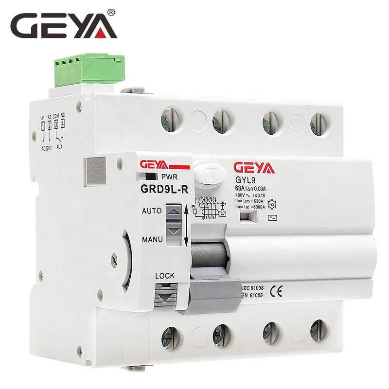 GEYA NEW RCCB Recloser Auto Recloser Switch B Type ID 63A 30mA RCCB ...