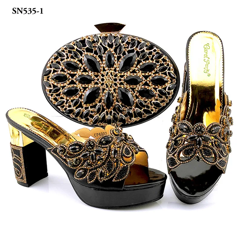 

2020 Rhinestone evening african shoes with matching bags set to purple clutch bag nigeria