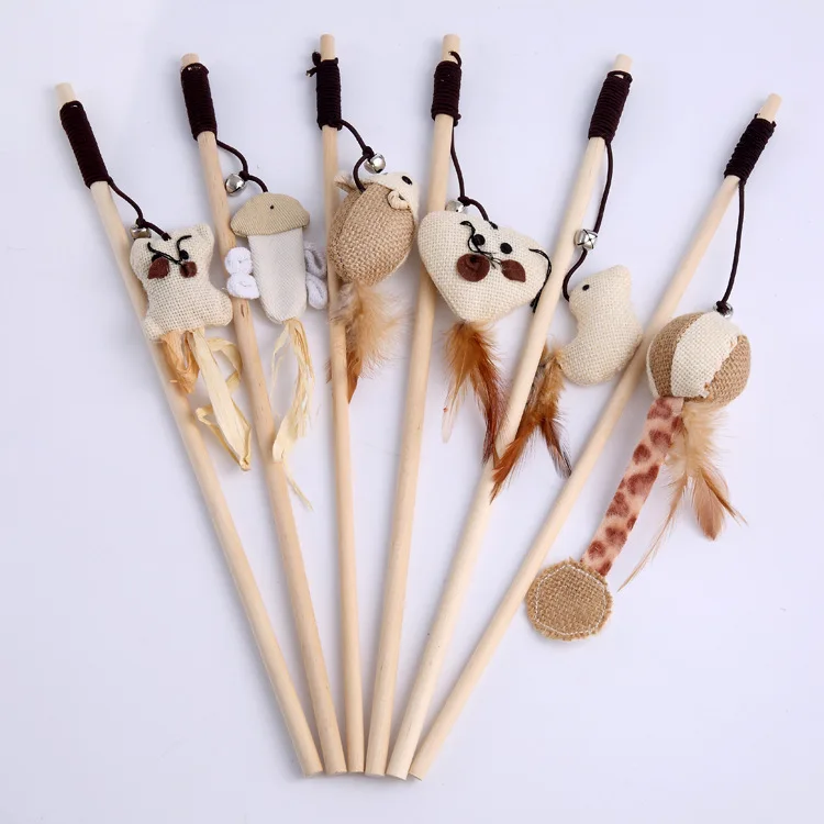 

2021 New Design Amazon cats toy assortment cat toys cute stick, Color mixing