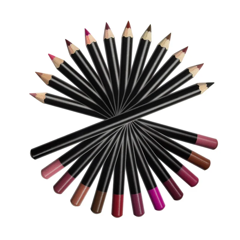 

12 Colors No Logo Long-lasting Lip Liner Matte Lipsticks Lip Pencil Waterproof Moisturizing Makeup Contour Cosmetics