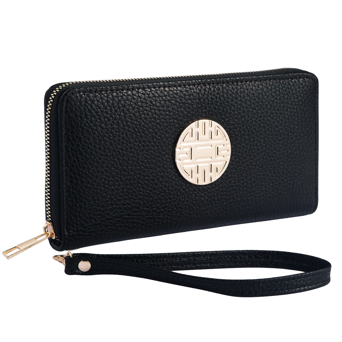 

Single Zip Wallet Wristlet Long Zip Around Handbag