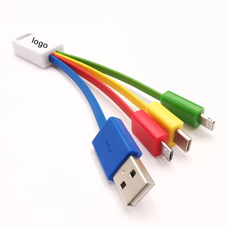 De 3 en 1 Cable de carga USB llavero port&aacute;til cargador de tel&eacute;fono Micro corto con cable de 20cm - ANKUX Tech Co., Ltd