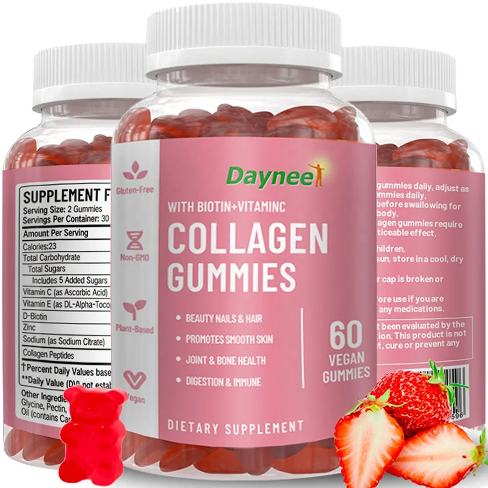 

Collagen gummies Vitamin C Anti Aging Brightening Skin Gummy Private Label Food Supplements Skin Whitening Gummies