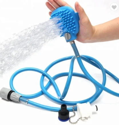 

2021 pet products Multifunctional 2-In-1 Cat Dog Bathing Shower Massage Hair Remover Pet Grooming mascotas