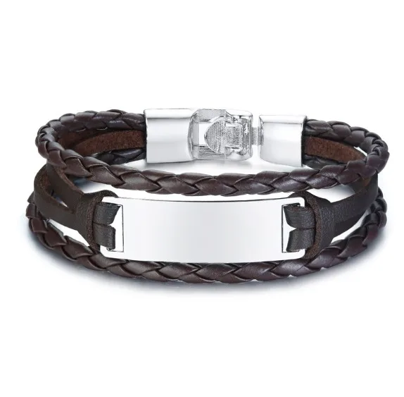 Fashion Mens Braided Leather Bracelet Wholesale Leather Bracelet