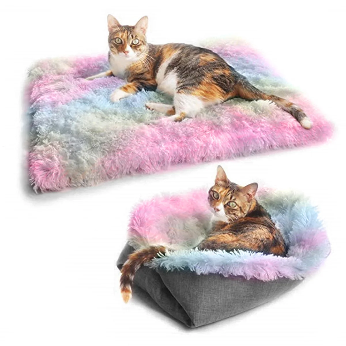 

Pet Supplies Luxury Long Faux Fur Pet Blanket For Dogs Cats Home Car Seat Plush Warm Soft Pet Car Seat Cover, Picture