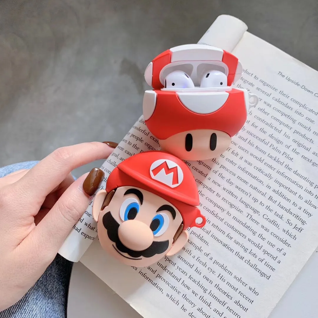 

3D Cute Cartoon Cute Headphone Case Soft Silicone Earphone Protective Cover Case For Airpods pro For Airpods 1 2