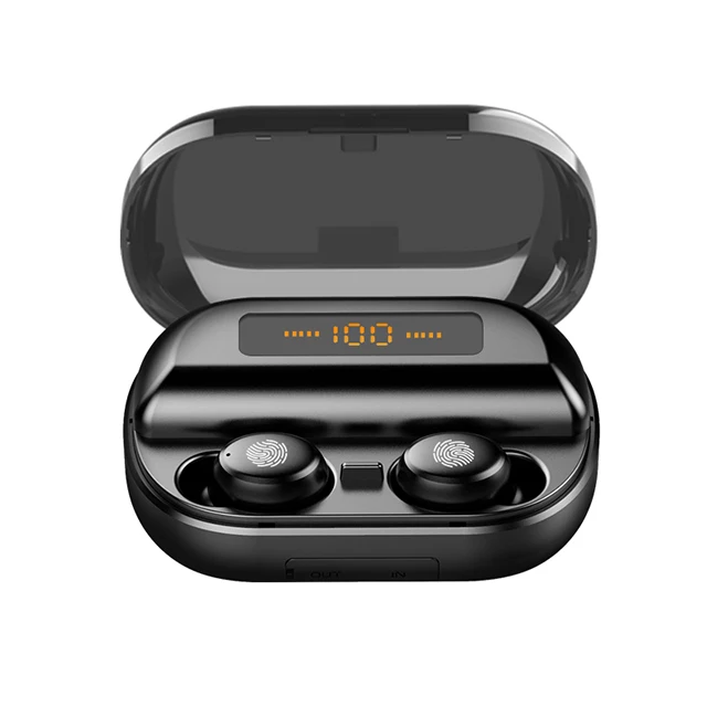 

TWS Earphones Earbuds BT5.0 Touch Control Siri Wireless IPX5 Waterproof Headphones with LED power display 2400 mAh headset