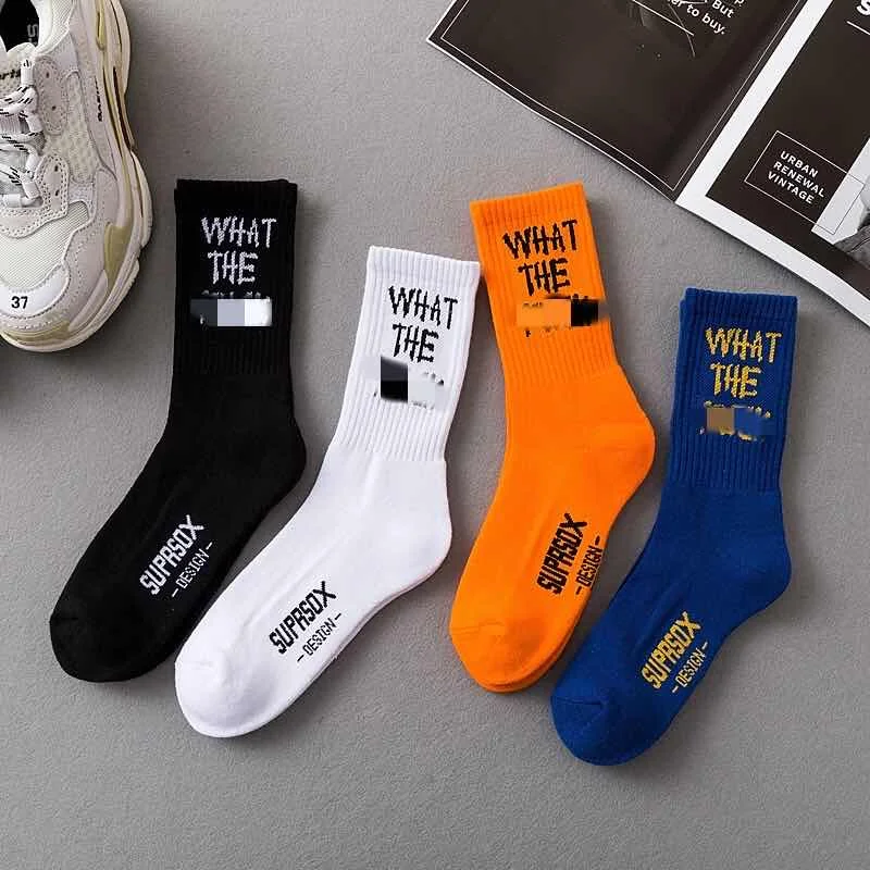 

New Style Sports Teen Tube Socks Fancy Letters Terry Loop Couples Socks, Picture shown