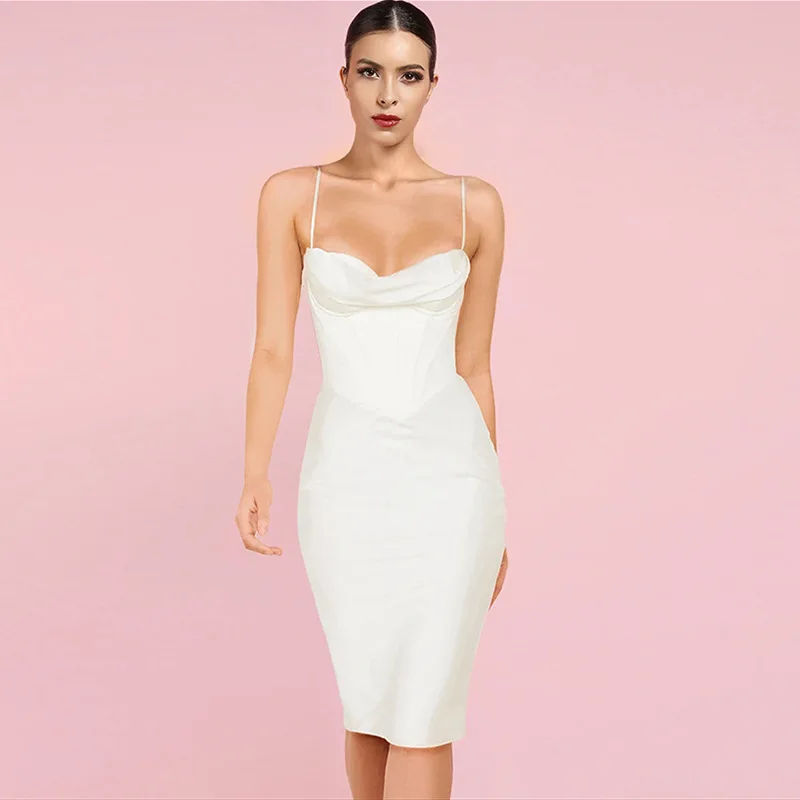 

2021 Hot Selling Sexy Fashion Slim Summer White Maxi Dresses Women Casual Ladies Evening Dress