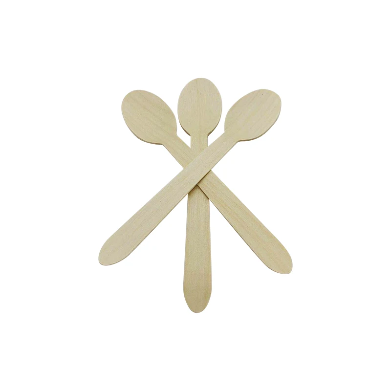 

Disposable Ice Cream Spoon Birch Wooden Small Wooden Eco-friendly Wood Spoons
