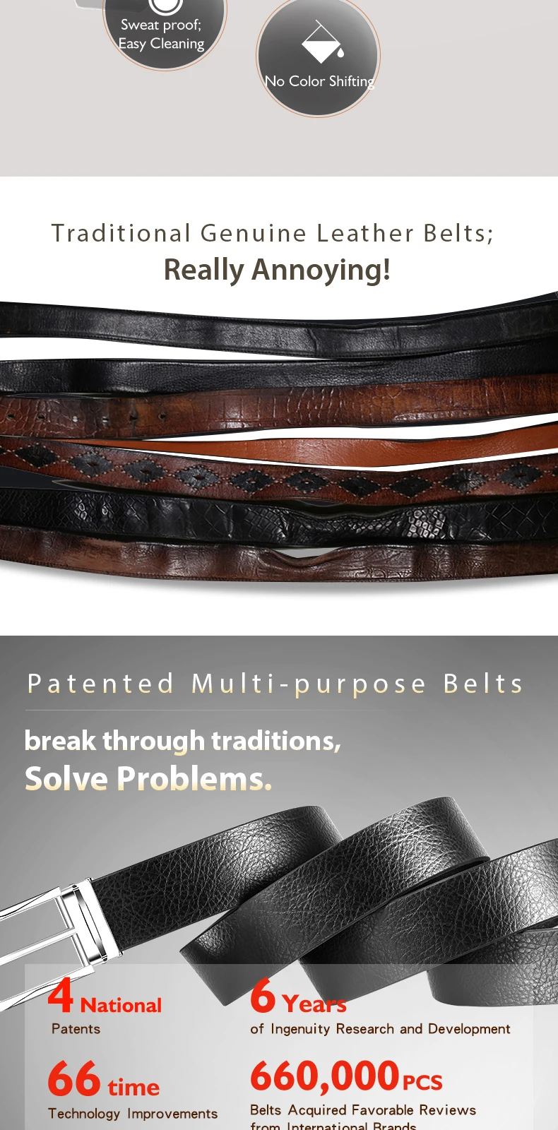 Genuine Nonleather Belt,Leather Look Belt,Most Durable Work Vegan Men