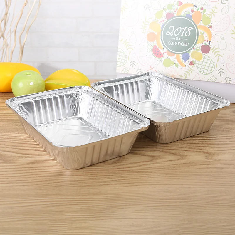  ULTECHNOVO 50Pcs Aluminum foil tin box containers for food foil  food containers bbq pan liners bbq tin foil tray disposable foil liners  aluminium trays bbq accessories cooking utensils bulk: Home 