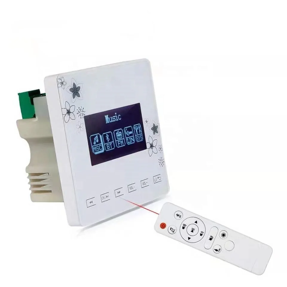 2*15W Wall Mount Amplifiers FM/SD/AUX IN/ USB Music Player Bluetooth Digital Stereo Home Theater System