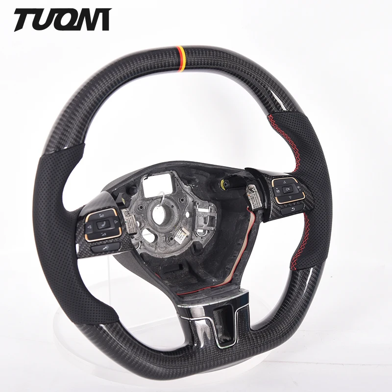 

Customized Car Steering Wheel For Vw Volkswagen Passat Golf Mk6 Gti R Carbon Fiber Steering Wheel, Customized color