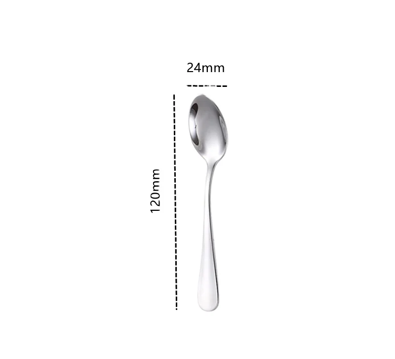 

Coffee spoons stainless with engraving logo with mirror polishing, Silver