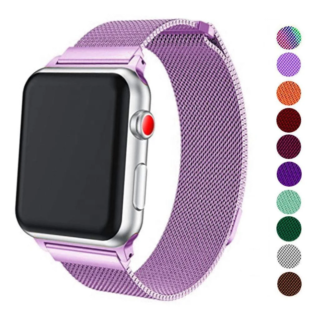 

Tschick For Apple Watch Band 42mm 38mm,Stainless Steel Milanese Loop Magnetic Closure Replacement Band For iWatch Series 4 3 2 1, Multi-color optional or customized