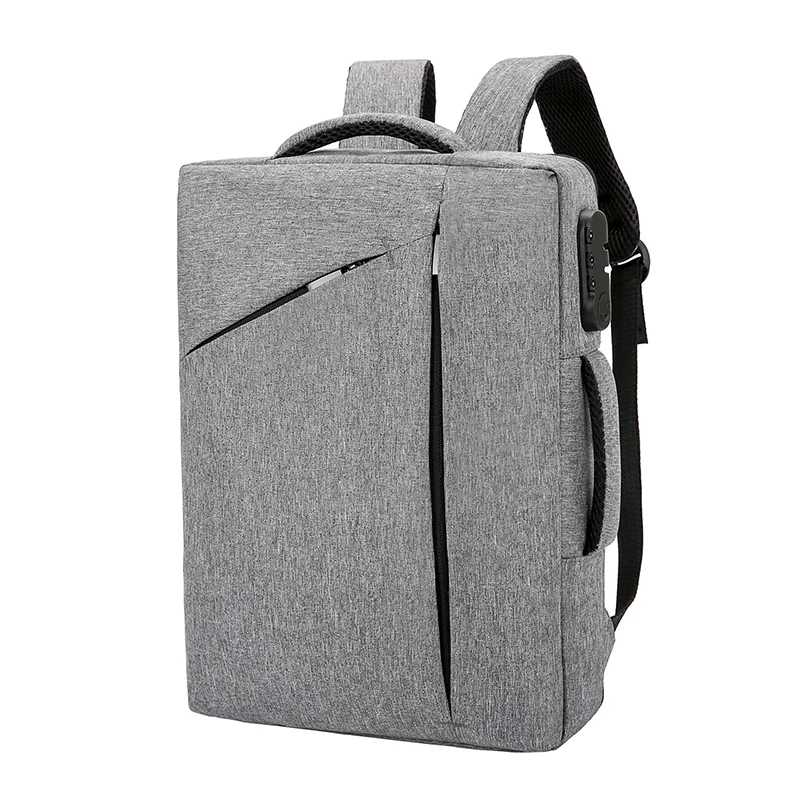 

2021hot sellingbig fashion laptop backpack business briefcase double use trendy sling backpack for men, Gray , black