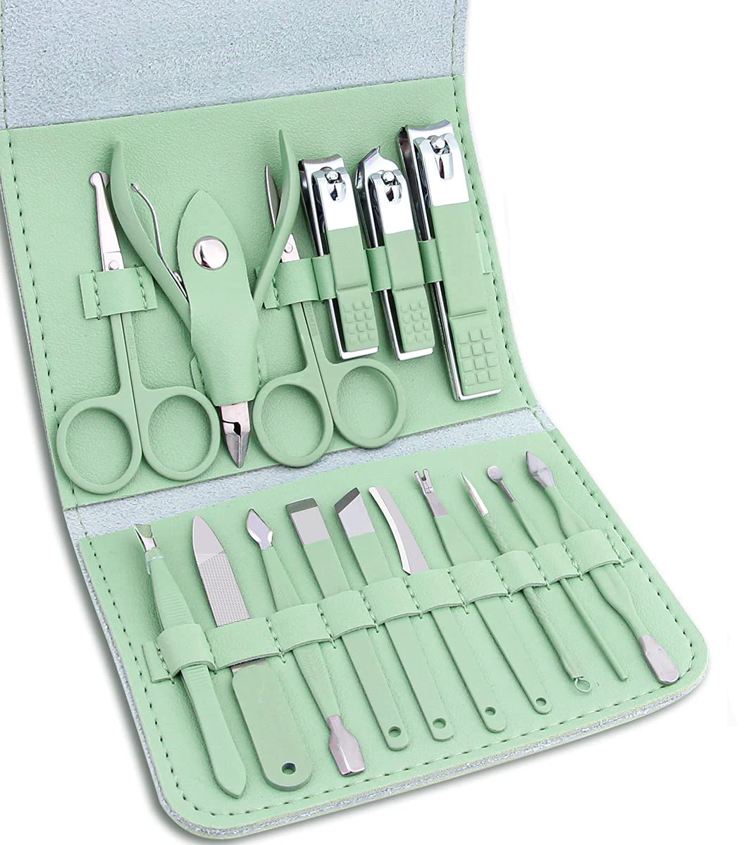 

16PCS Manicure Pedicure Kit, Stainless Steel Manicure Set, Travel Manicure Kit With Bag