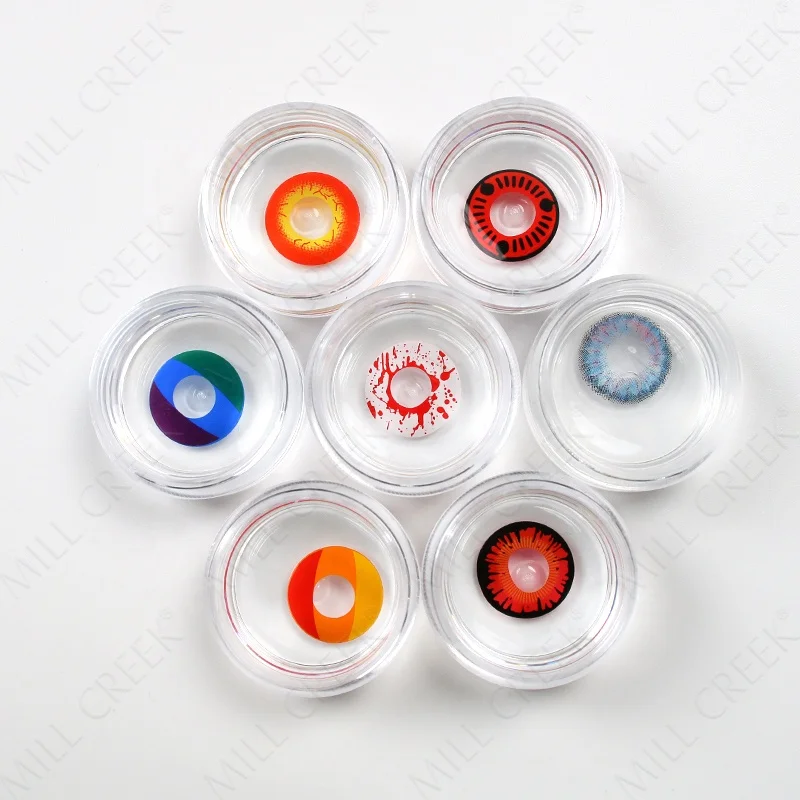 

Multicolored Lenses Anime Cosplay Sharingan 1day acuvue For Eye Cosmetics White Gray Red Tone Lens Enlarge Eyes