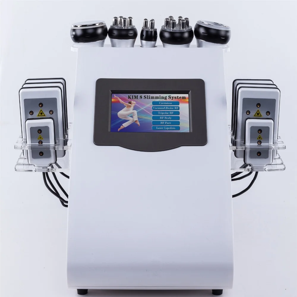 

2021 hottest 6 in 1 lipo laser rf vacuum cavitation 40k machine kim 8 slimming system 6in1