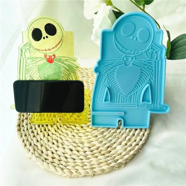 

L8005 DIY handmade Resin Epoxy Phone Holder Mold 1 Set ghost Silicone Phone/Ipad Stand Mold, Customized color