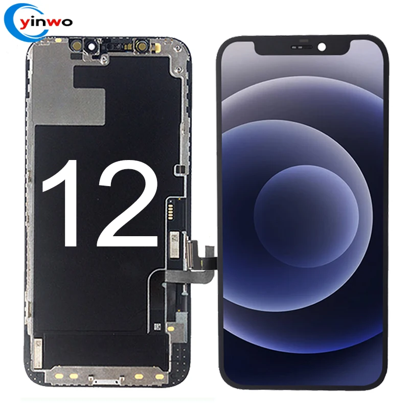 

High Quality 6.1" Original Display LCD Touch Screen Replacement Mobile For iPhone 12, Black