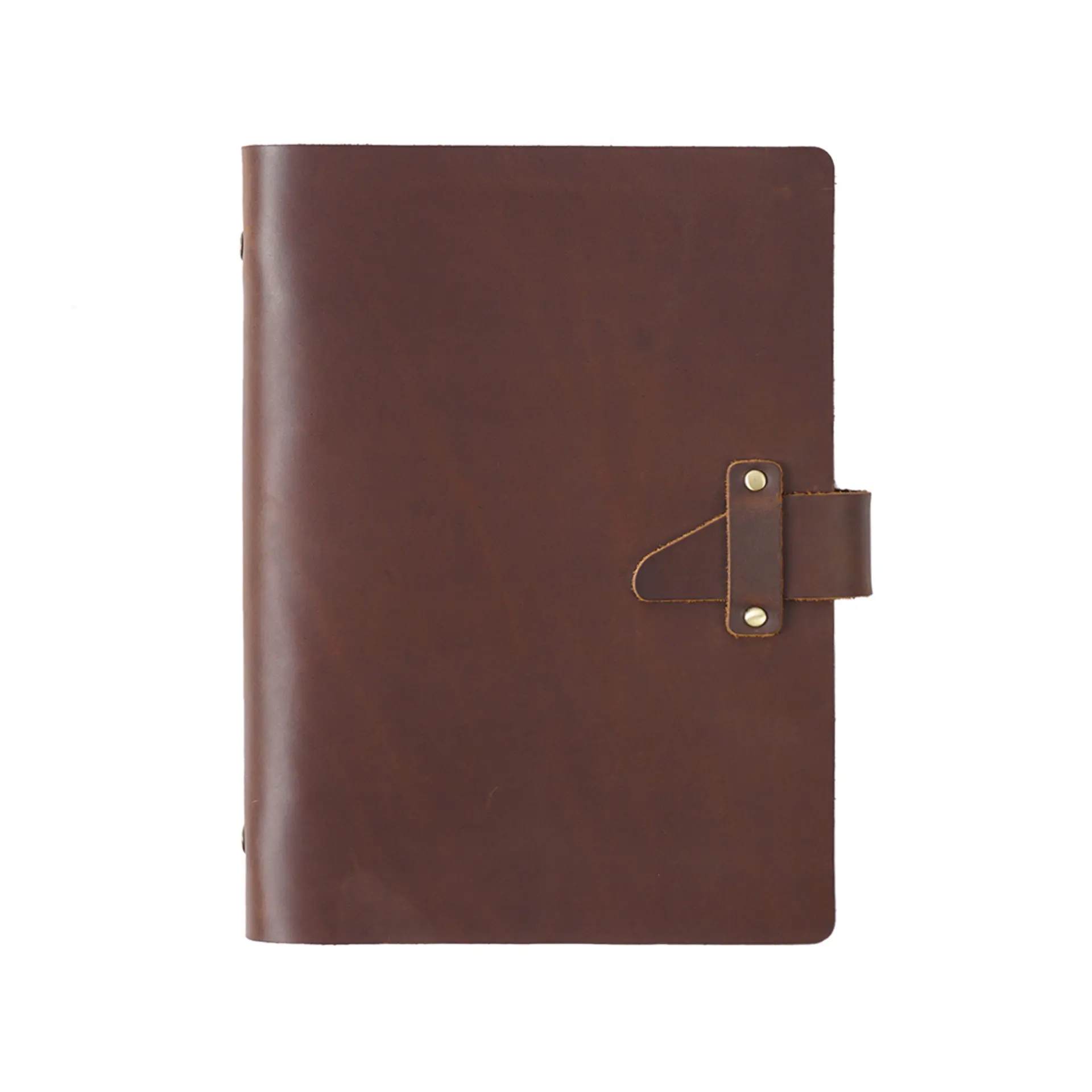 AIGUONIU Rustic Genuine Leather A5 Planner Notebook Spiral Diary Binder Journal Sketchbook Agenda Loose-leaf Binding Stationery