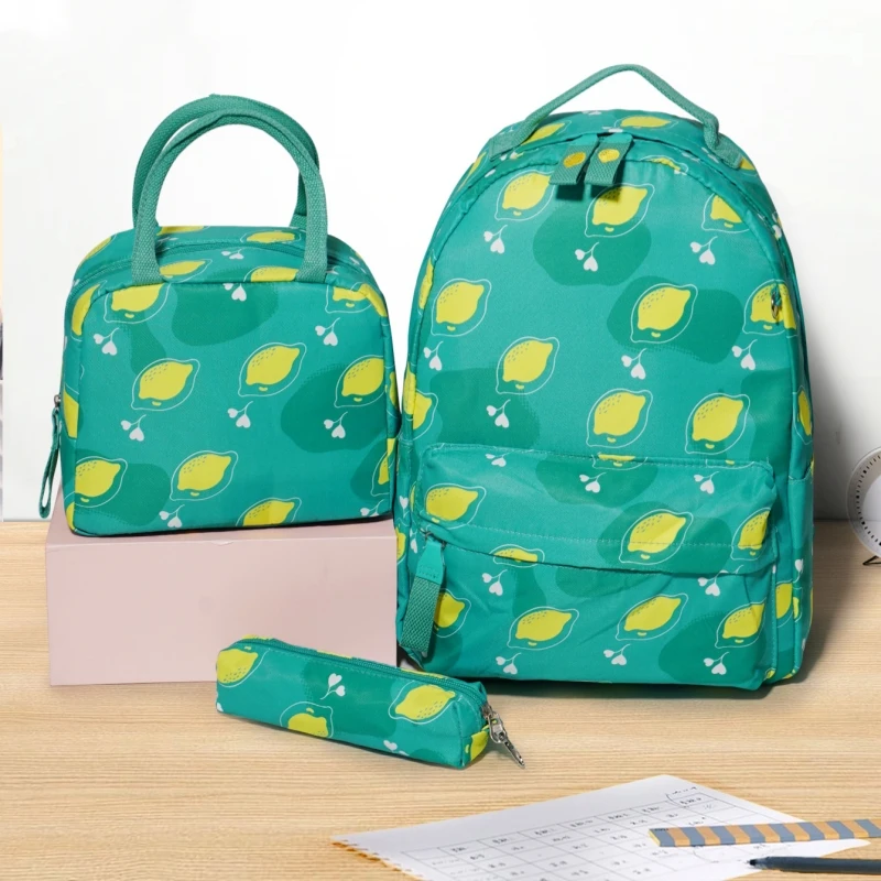 

2023 Christmas limited best-selling student cute lemon backpack bags school girls lunch bags for school kids