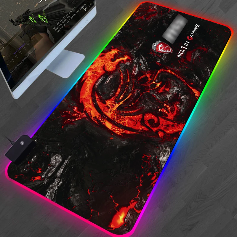 Promotion mouse pads manufacturers offer RGB LED Backlit Gaming Mouse Pad