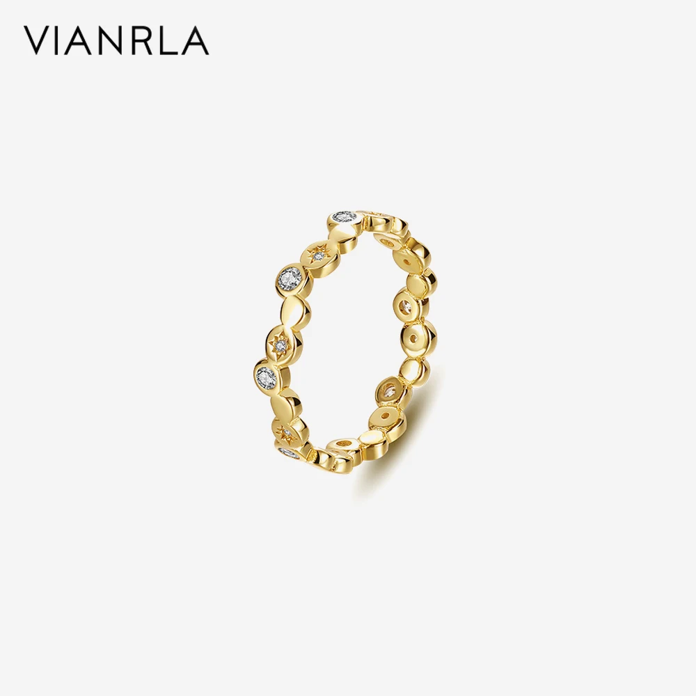 

VIANRLA 925 Sterling Silver Ring Zircon Jewelry Support Drop Shipping Daily Jewelry
