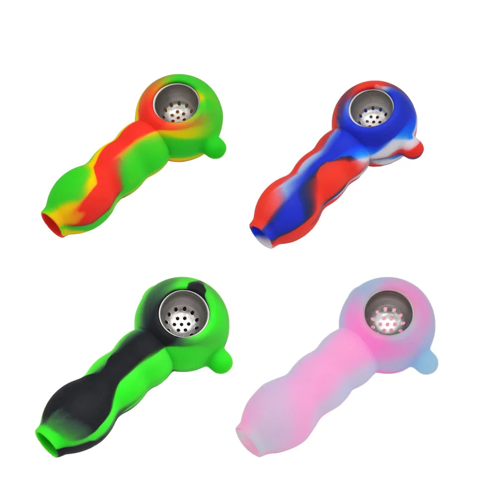 

Silicone Pipe Portable Large Color Caterpillar Shaped Smoking Pipe, Picture