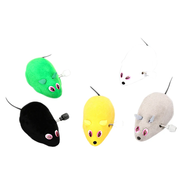 

Cheap wholesale clockwork driven mouse cat toys realistic active training mouse cat toys cat chasing toys