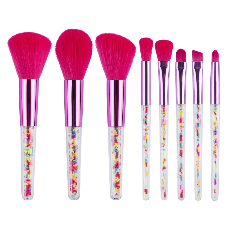 

Original beauty personal care set 8 pieces cosmetic candy makeup brushes set