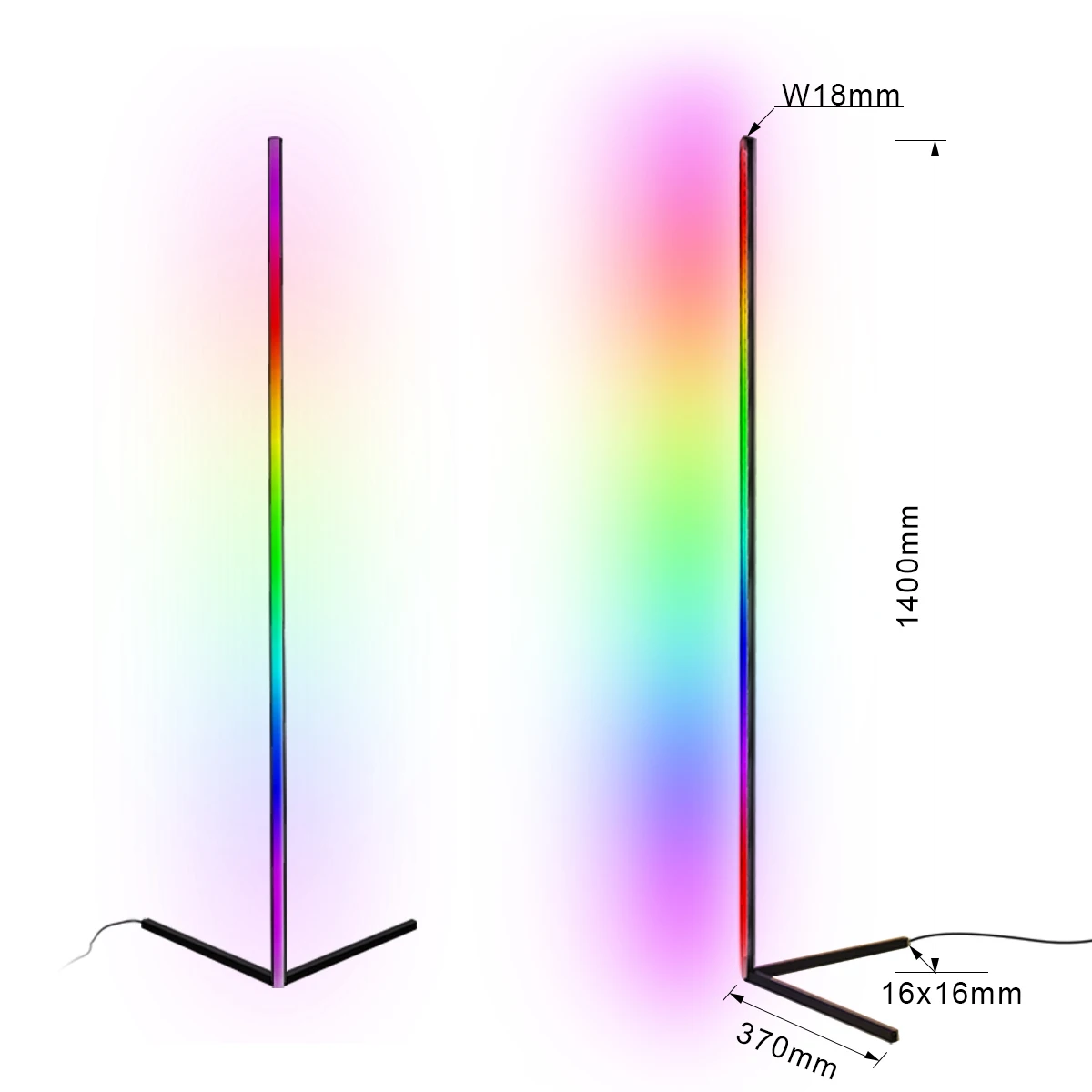 

APP Control Modern Nordic 140cm Multicolor Stand Light Living Room Rgb Led Tripod Corner Standing Floor Lamp With Remote