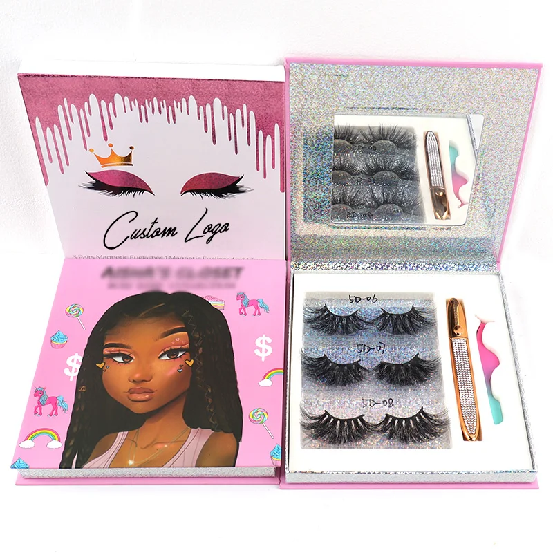 

new arrivals full strip mink eye lash mink lash cases box false 25mm mink eyelash vendor customized boxes, Natural black
