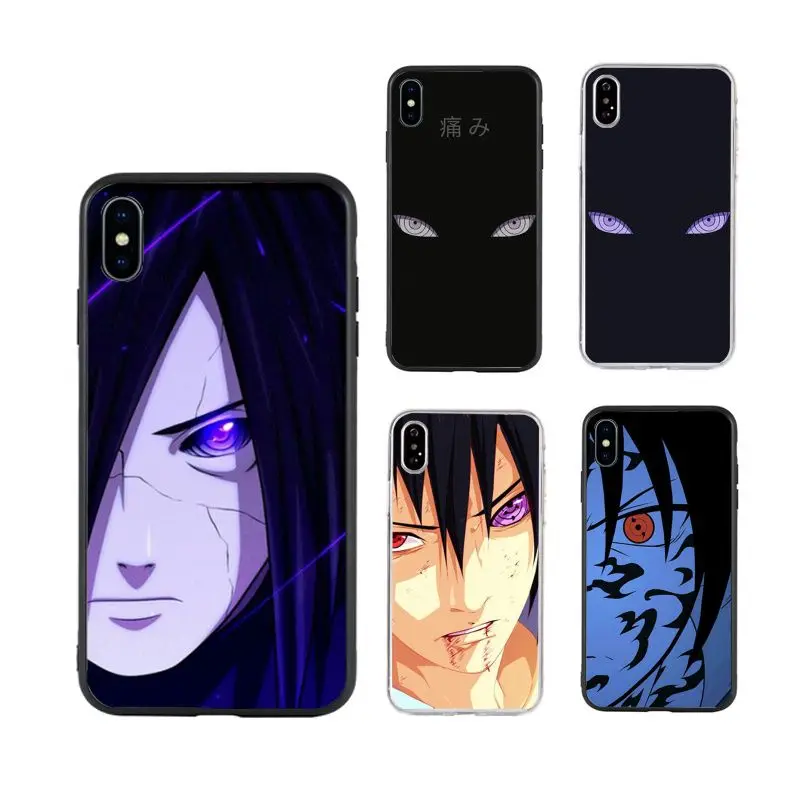 

Cool Japan Anime Naruto Eyes hot selling cute Phone Case for iPhone X XR Xs Max 11 11Pro 11ProMax 12 12pro luxury fundas coque, Black/transparent