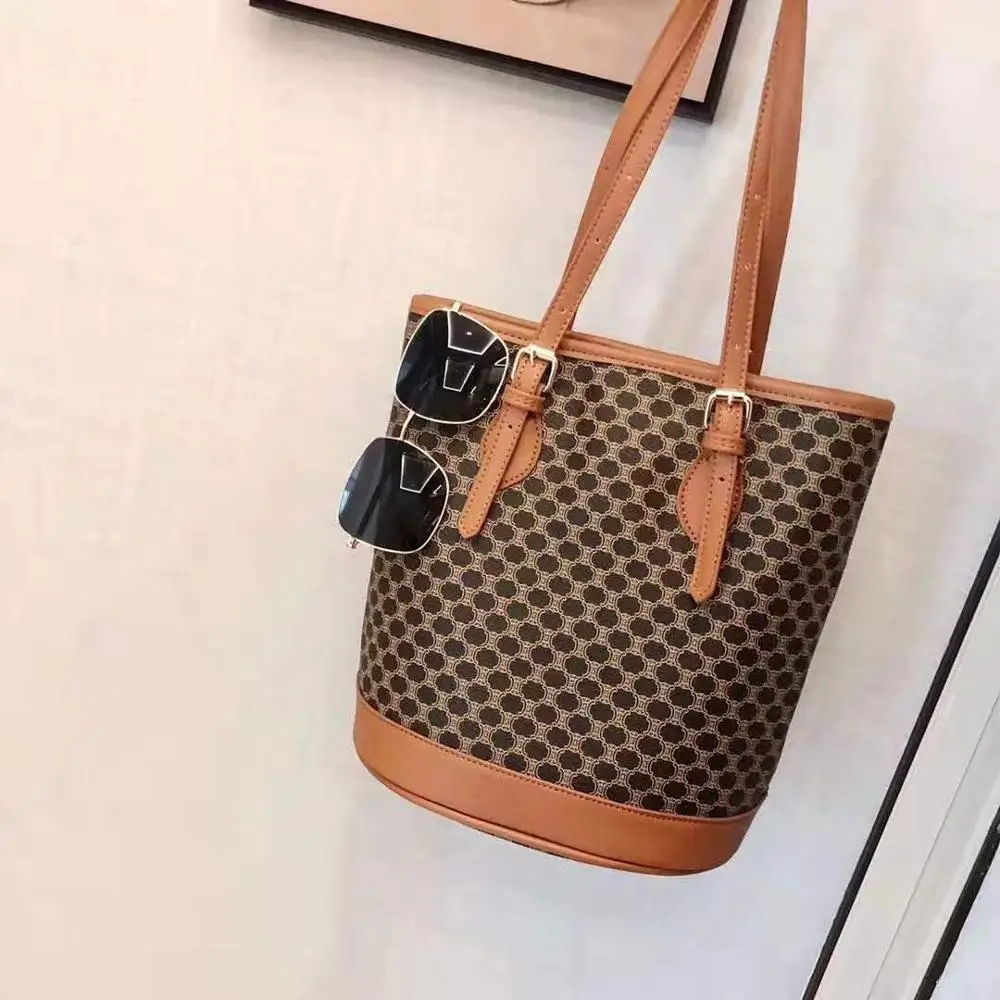 

Luxury Customized Printing Adjust Straps Women Bucket Handbags Tote Bags