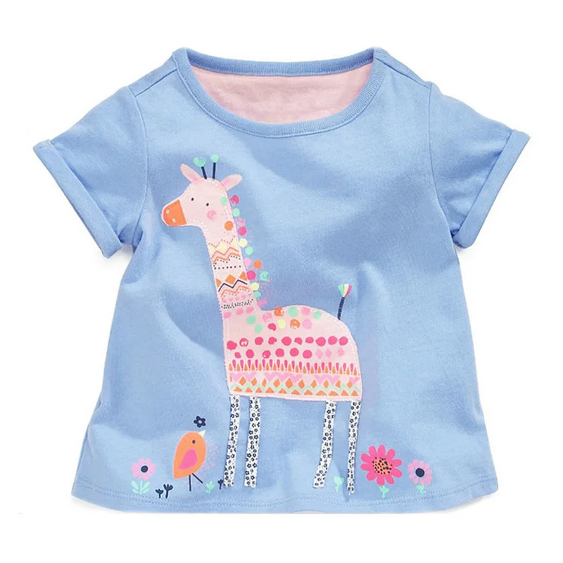 

Summer 2020 girls short-sleeved children's clothing T-shirt brand cotton children's T-shirt European and American half-sleeved b