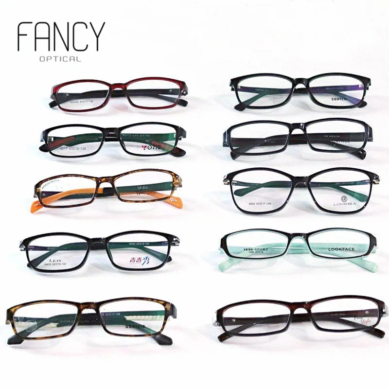 

Mixed assorted Stock optical frame TR90 eyeglasses high quality with cheap price for chain store, Mixed color