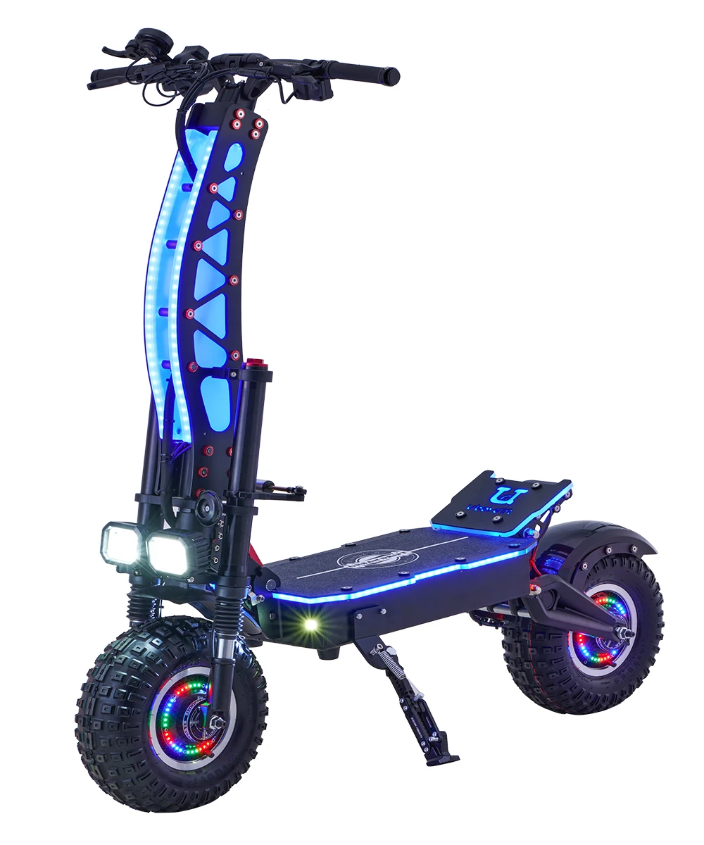 

Super Power 6000W 60V 38.4AH Dual Motor Electric Scooter 14 Inch Folding Adult off road long range fold E Scooter
