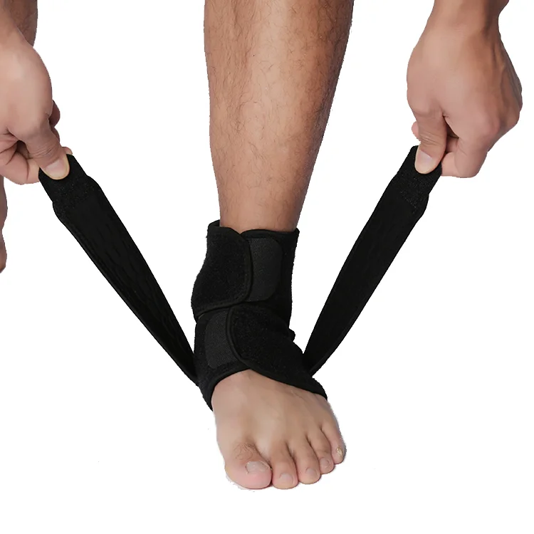 

Hot sale new adjustable shoulder strap ankle support compression breathable ankle support, Black