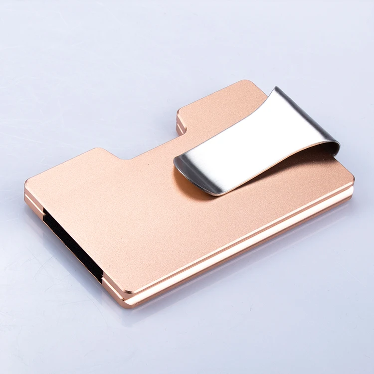 

Aluminum Metal Wallet RFID Blocking id Card Holder wallet with Money Clip business credit card holder, Black,silver,etc...