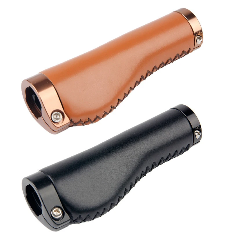 

Bicycle Handle Guard Grips High Quality PU Leather MTB Cycling Parts Accessories Bike Handle Bar, 2 color