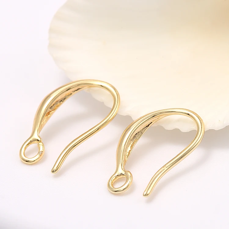 

High Quality Fish Shape 14K Gold Plated Jewelry Accessories Earring Hooks